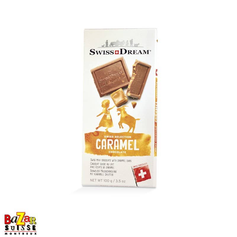 Chocolat au lait Swiss Dream - éclats de caramel - 100 g