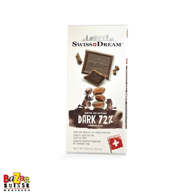 Chocolat noir Swiss Dream - cacao 72 % - 100 g