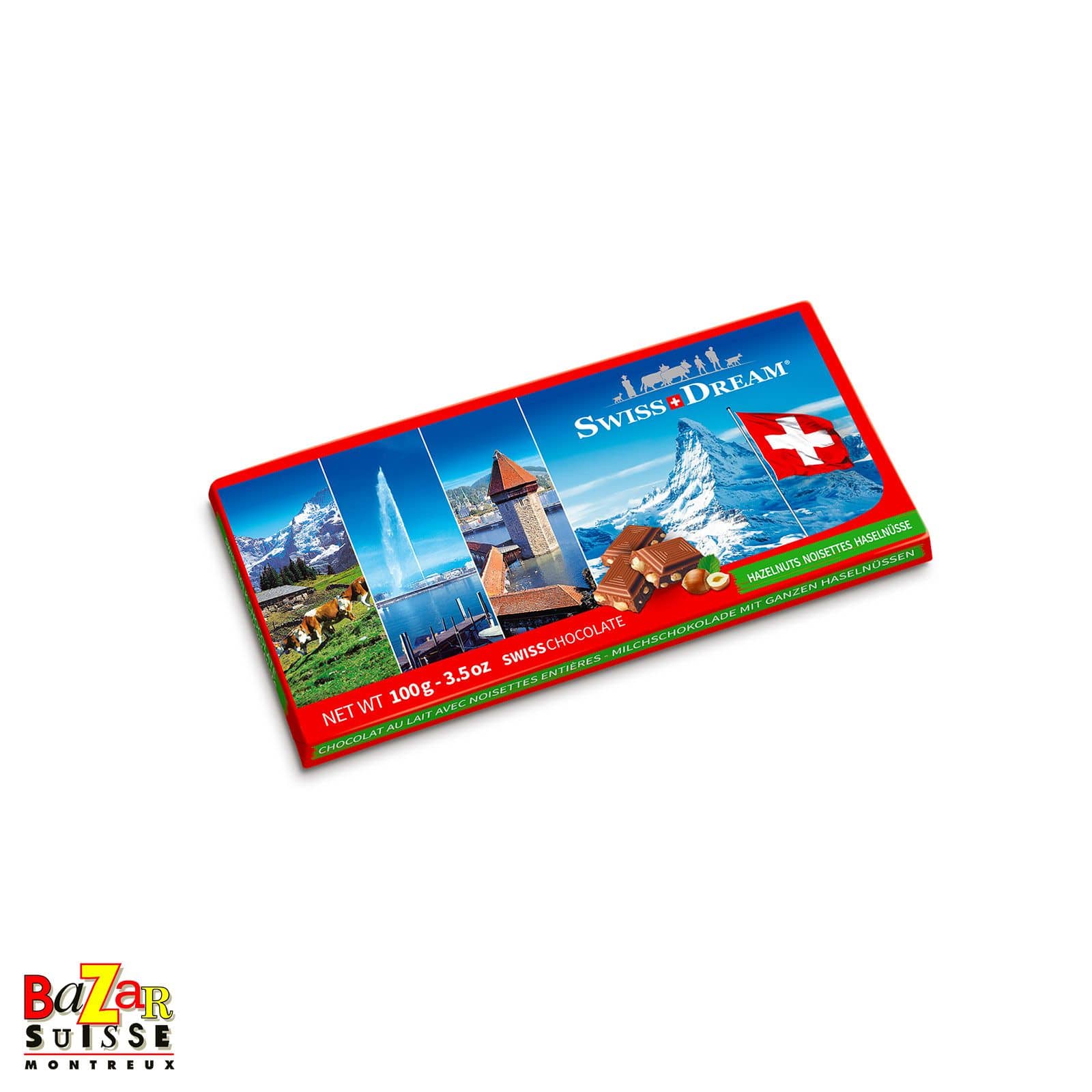 Chocolat au lait Swiss Dream - noisettes 15 % - 100 g