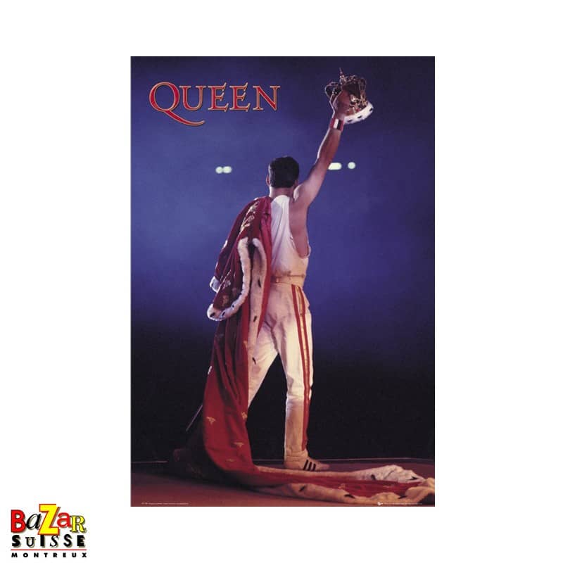 Poster Queen Crown - Freddie Mercury et couronne - 91,5 x 61 cm