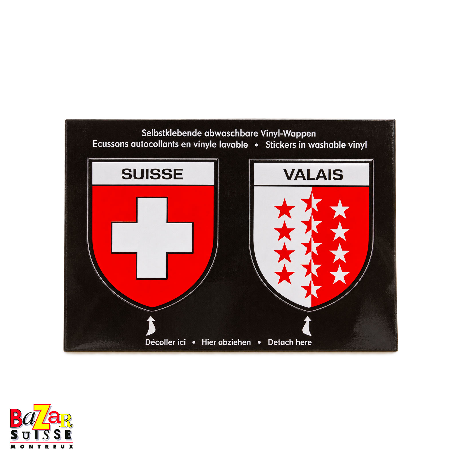Autocollants Suisse et Valais - écussons en vinyle