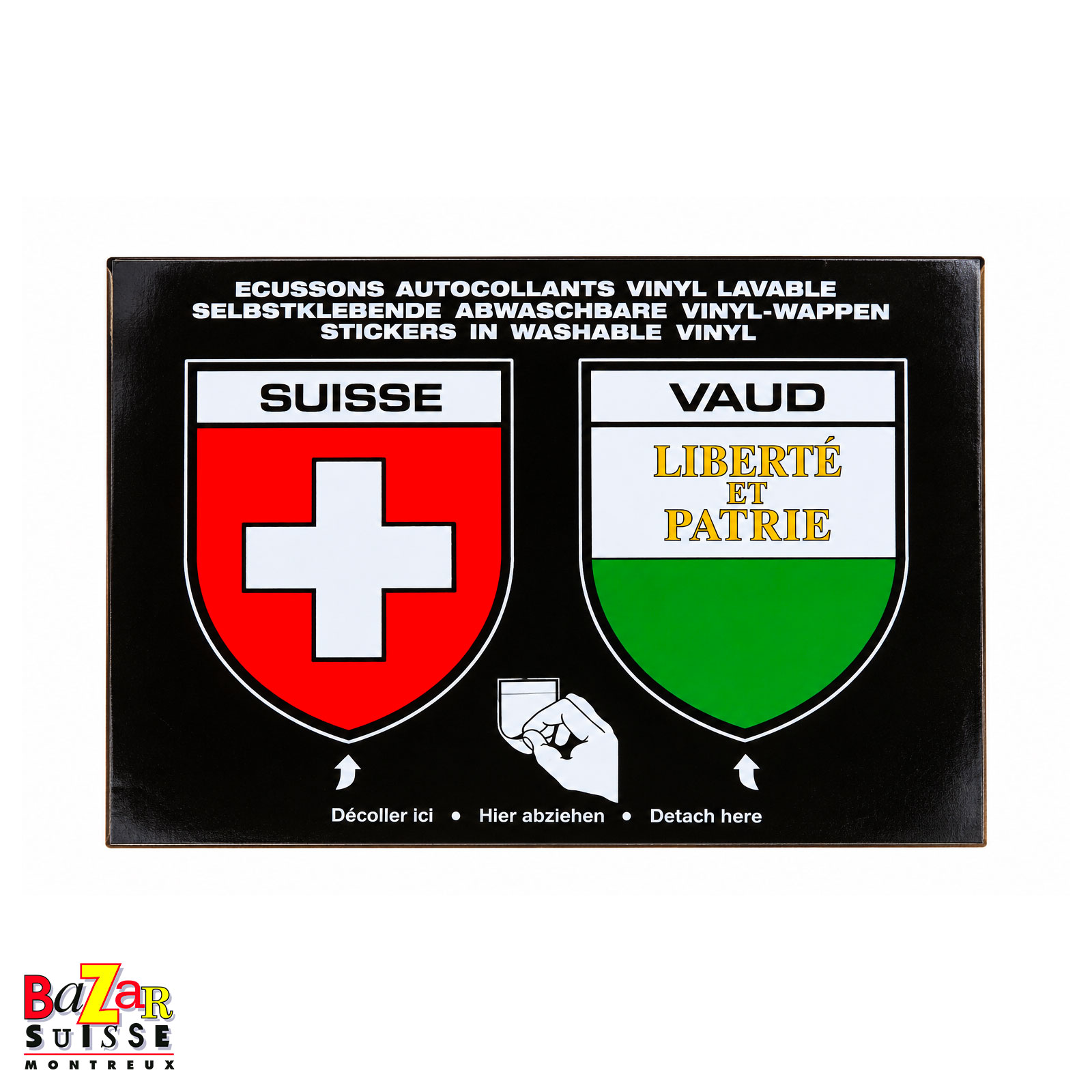 Autocollants Suisse et Vaud - écussons en vinyle