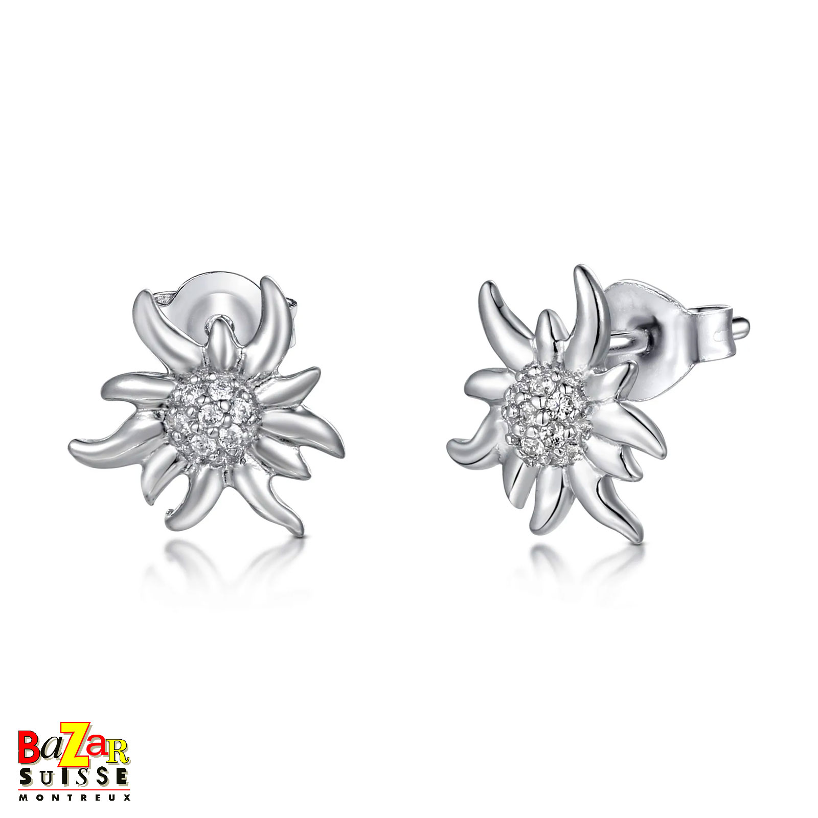 Boucles d’oreilles Edelweiss - argent 925 - White Alpina