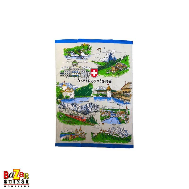 Linge de cuisine Vues de Suisse - coton - 50 x 70 cm
