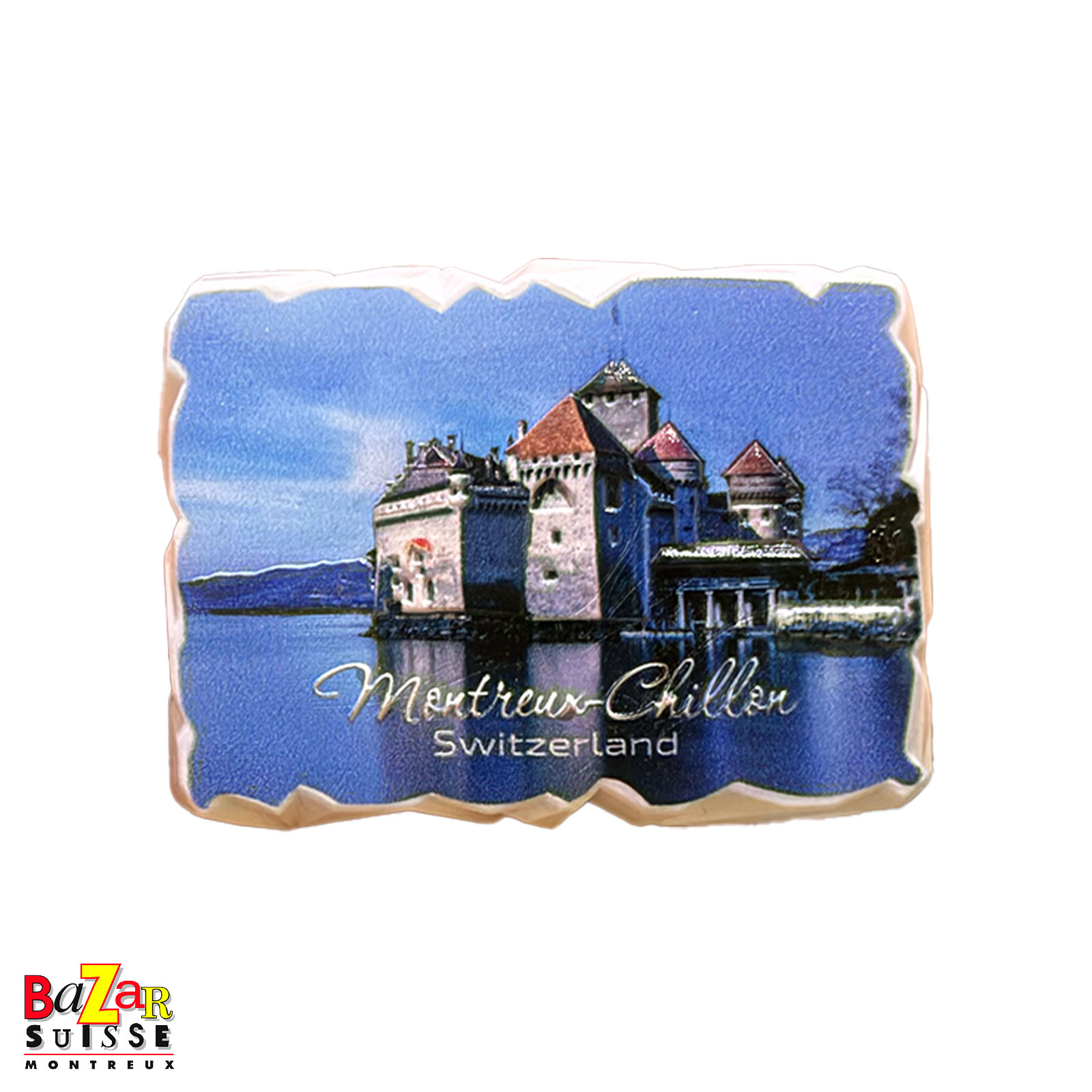 Aimant en relief Montreux-Chillon - 8 x 6 cm