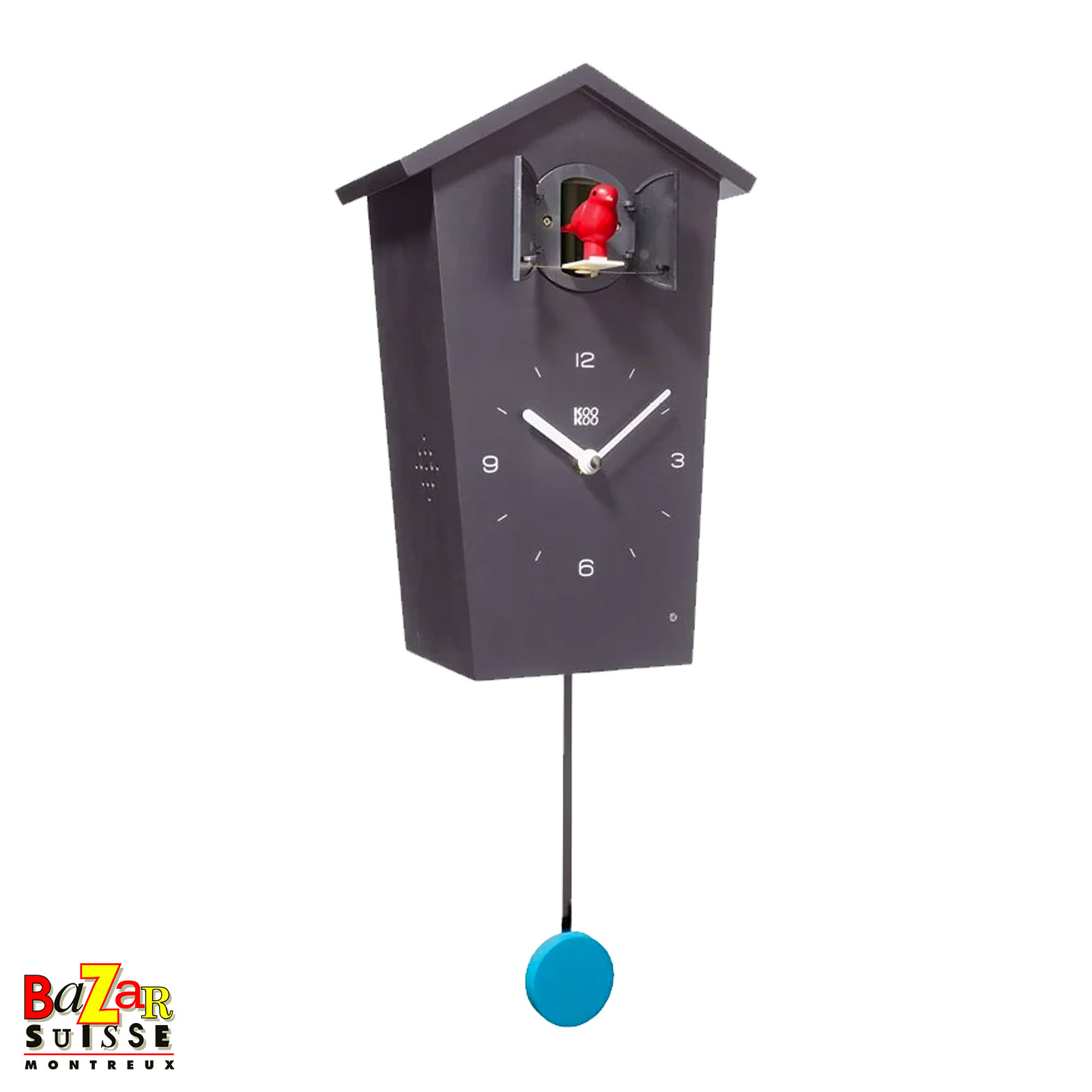 Horloge coucou KooKoo BirdHouse - noir ou blanc