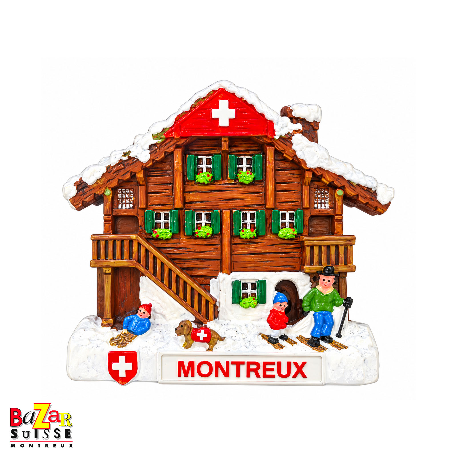Aimant chalet en hiver - Montreux