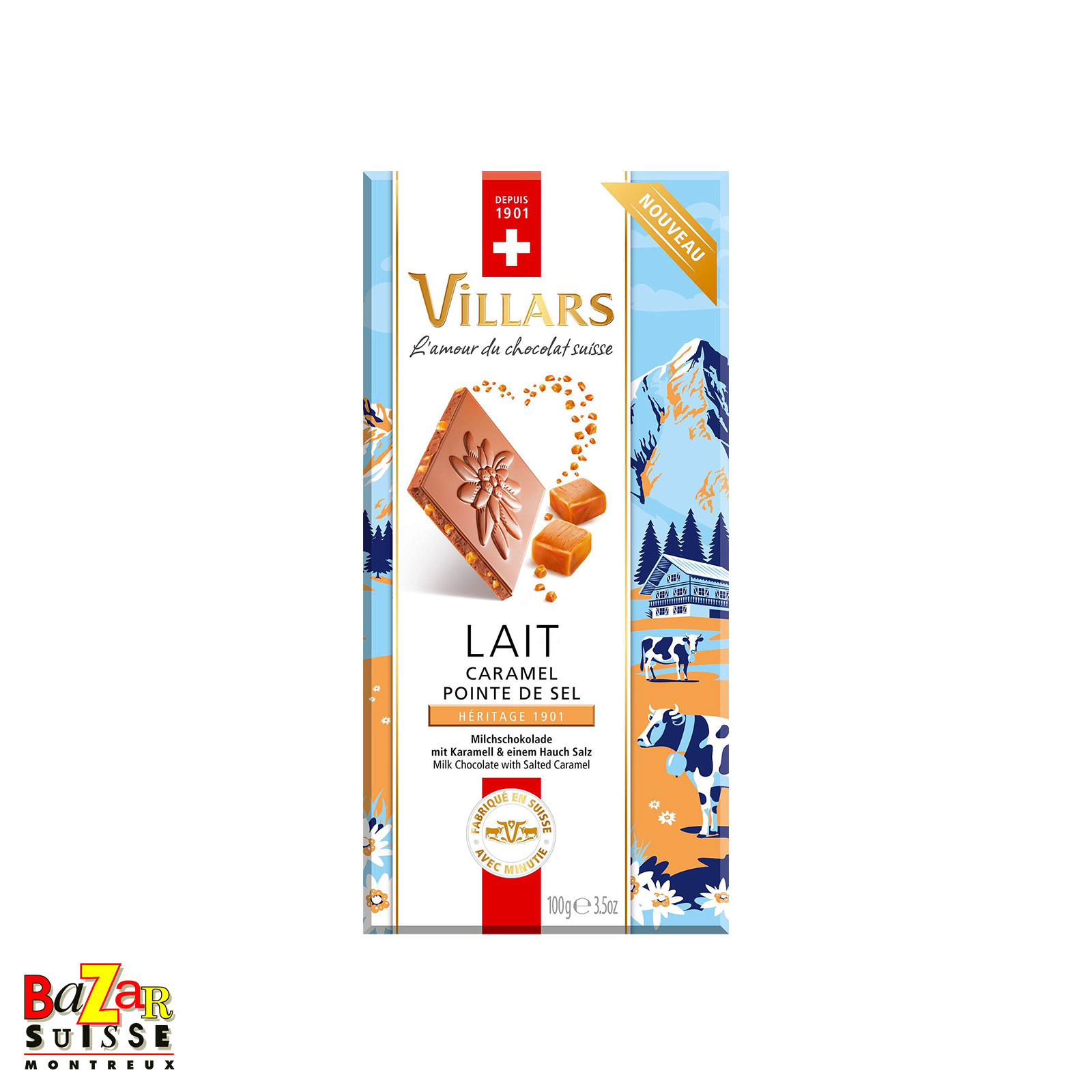 Chocolat Villars - Lait Caramel Pointe de Sel - 100 g
