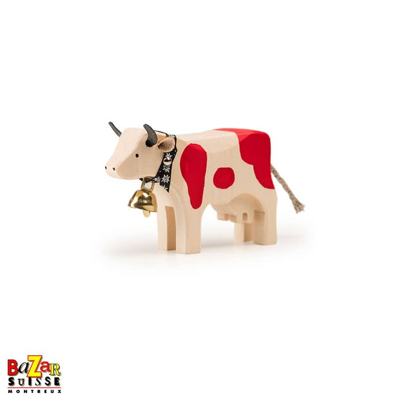 Vache en bois Trauffer - rouge - petite