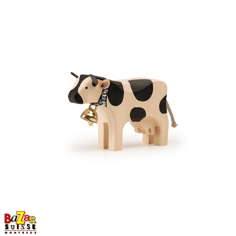 Vache en bois Trauffer - noire - petite