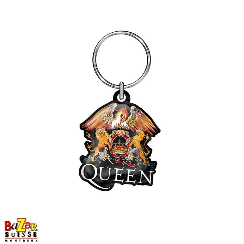 Porte-clés Queen Crest multicolore en métal