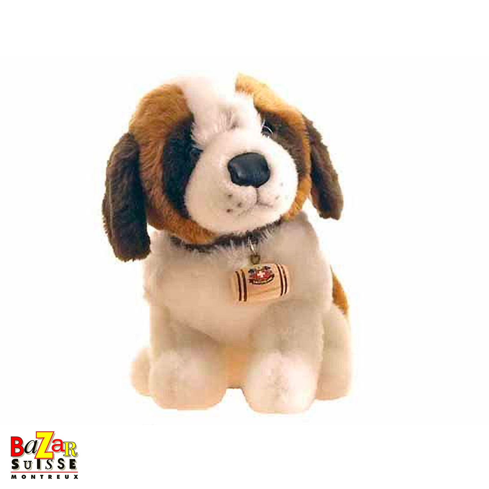 Peluche Saint-Bernard assis - 22 cm