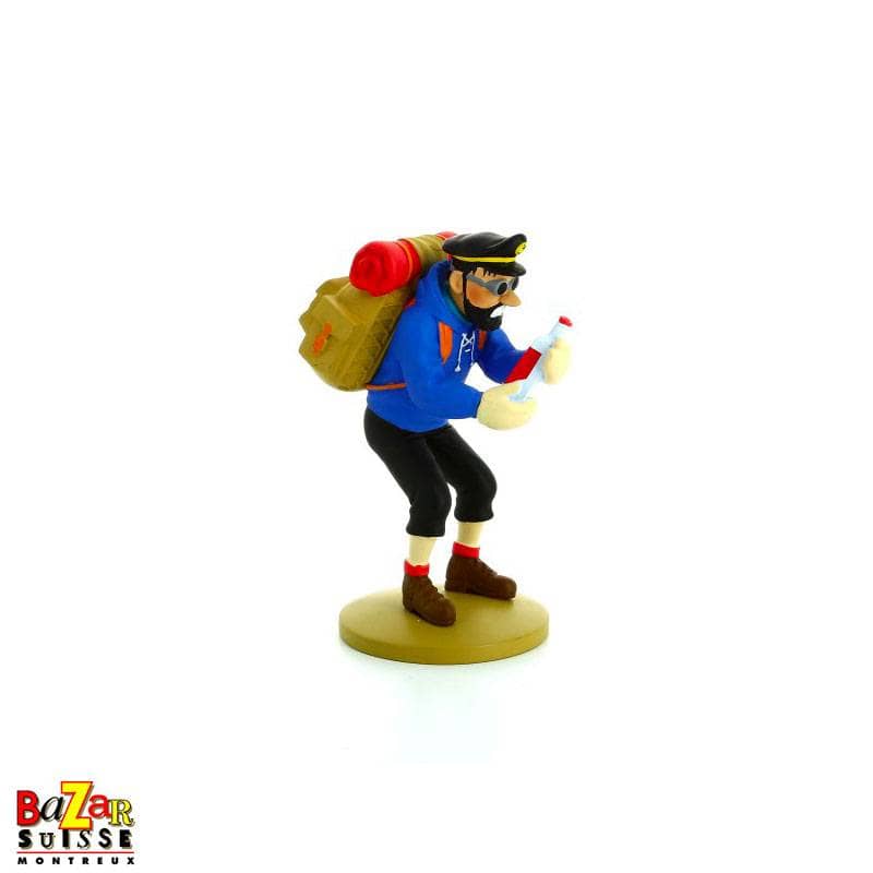 Figurine Haddock avec une bouteille vide - Résine, 12 cm