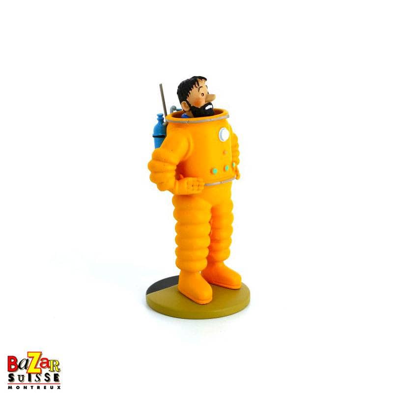 Figurine Haddock cosmonaute - Résine, 13,5 cm