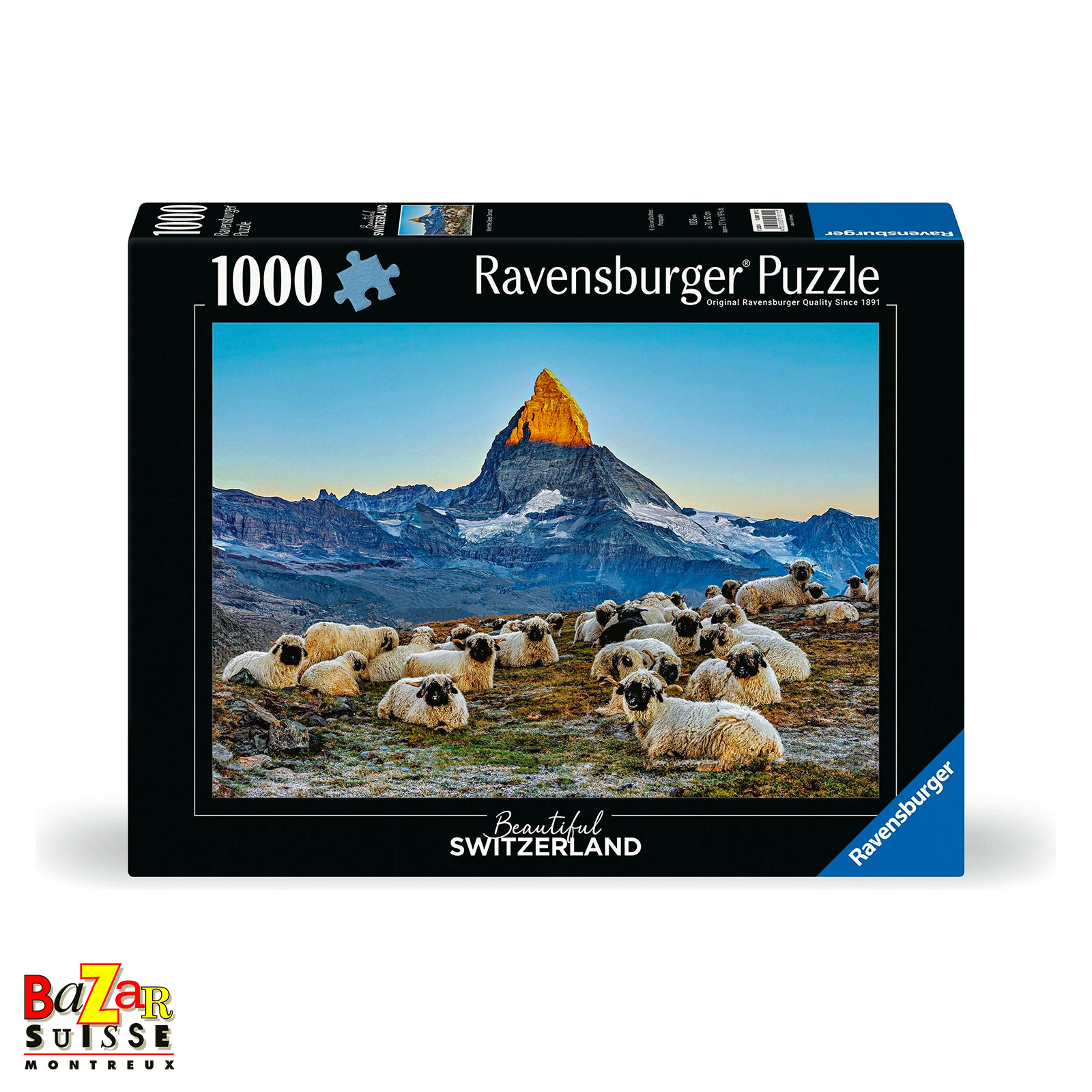 Puzzle Meet the sheep Zermatt - Ravensburger, 1 000 pièces