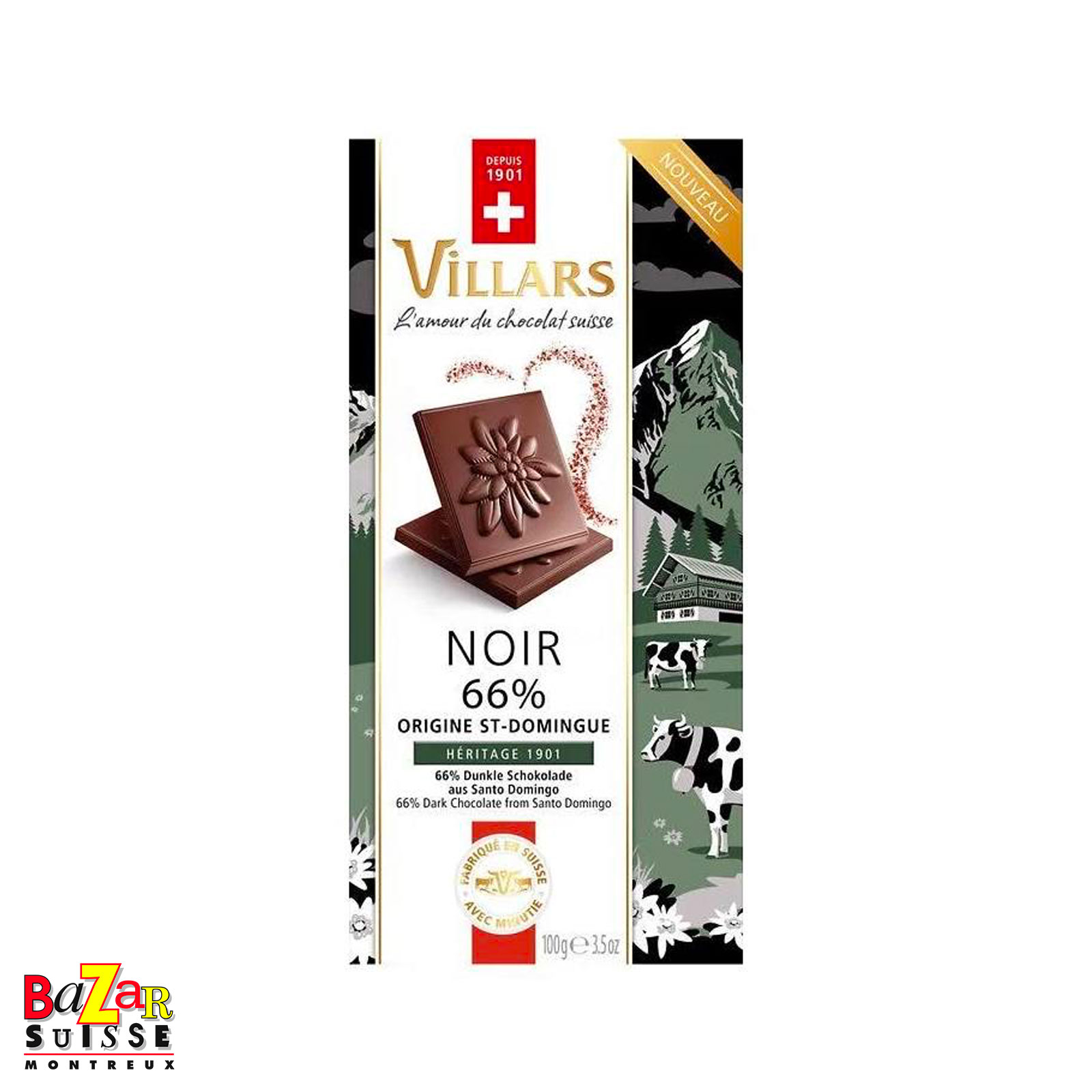 Chocolat noir Villars 66% - 100 g