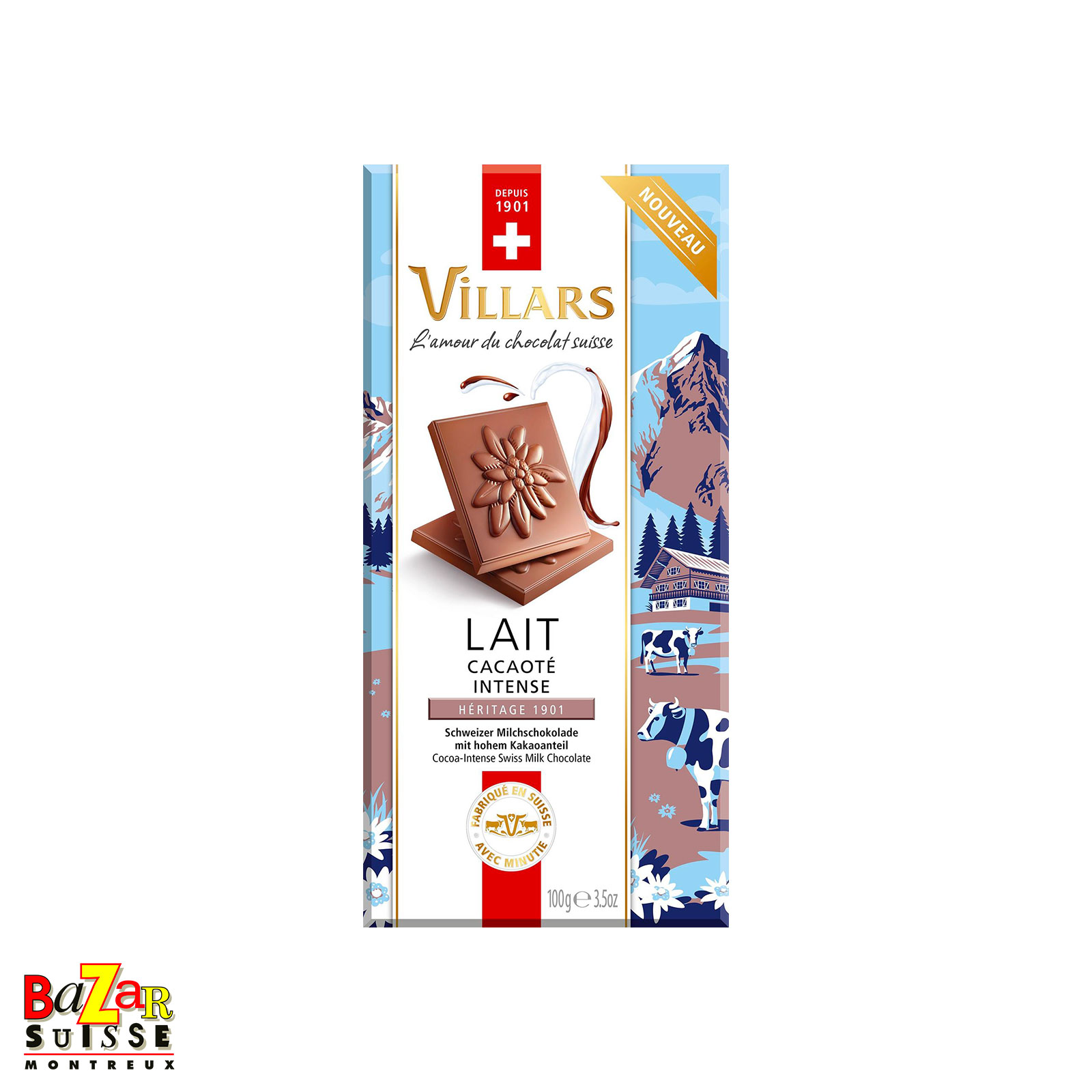 Chocolat au lait Villars - Lait cacaoté intense, 100 g