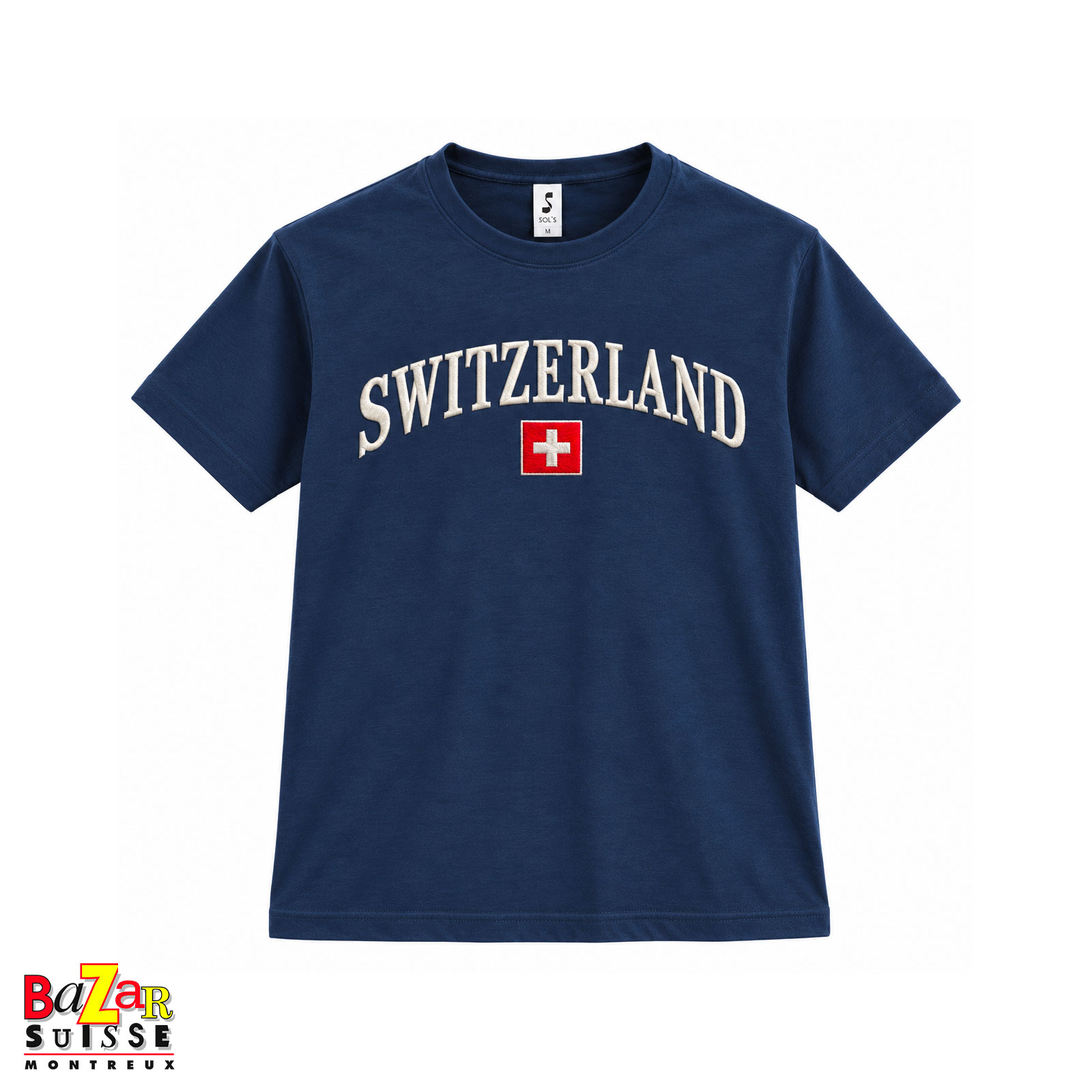 T-shirt Switzerland brodé
