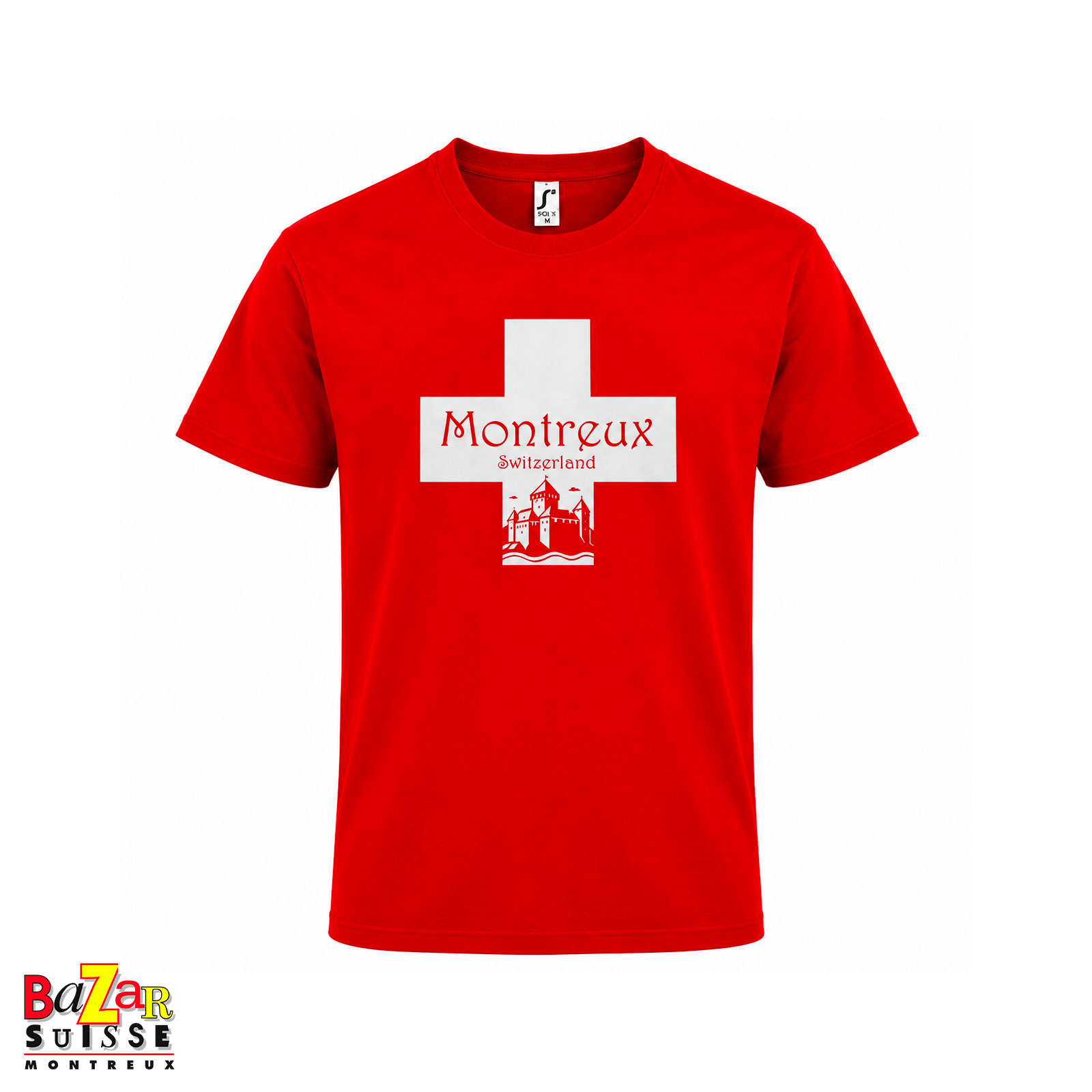 T-shirt rouge Montreux unisexe