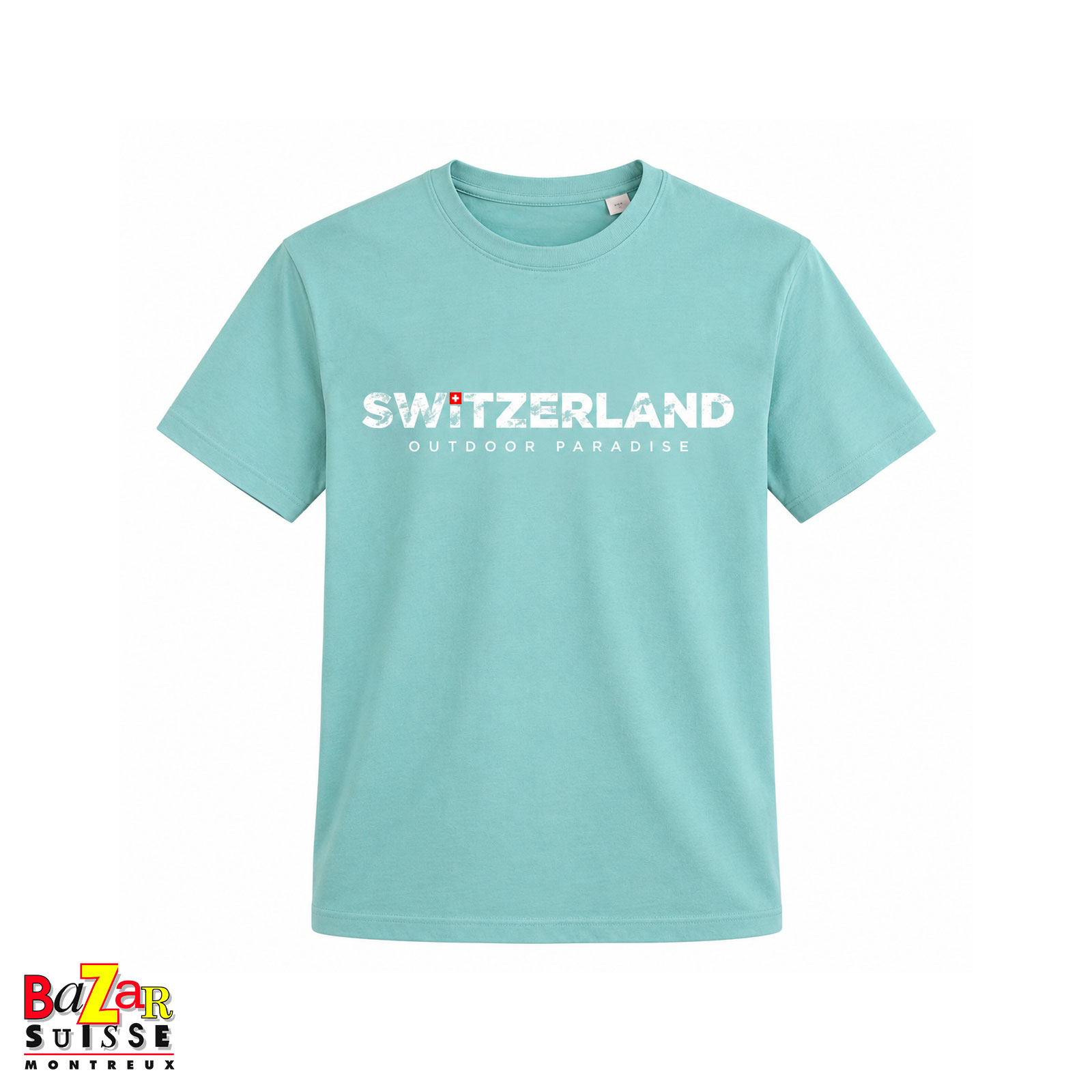 T-shirt bleu arctique Switzerland unisexe