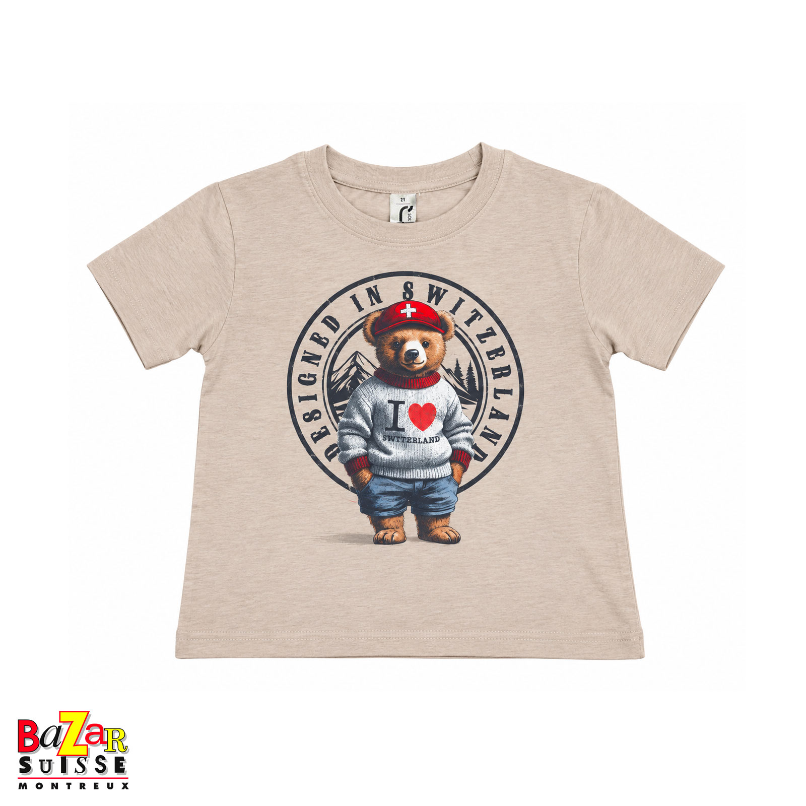 T-shirt enfant ours I Love Switzerland