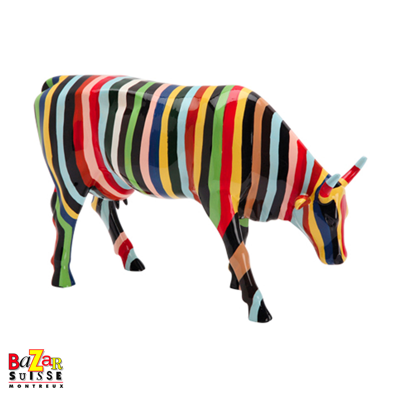Vache Striped - CowParade - 30 x 9 x 20 cm