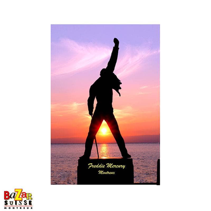 Poster Freddie Mercury - statue au coucher du soleil